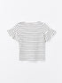 LC Waikiki Crew Neck Striped Short Sleeve Girl T-Shirt